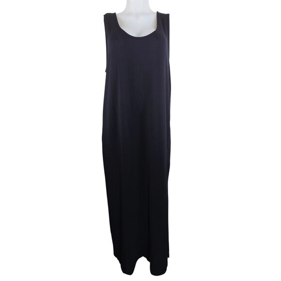 Lou & Grey Signature Soft Black Closet Staple Athleisure Women's Maxi Dress XL - Picture 1 of 4